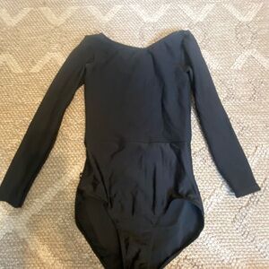 Black Classic Bodysuit with Scoop Neck